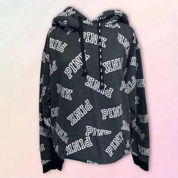 VS Pink, Retro, Sherpa Lined, Pullover Logo Hoodie - Picture 1 of 15